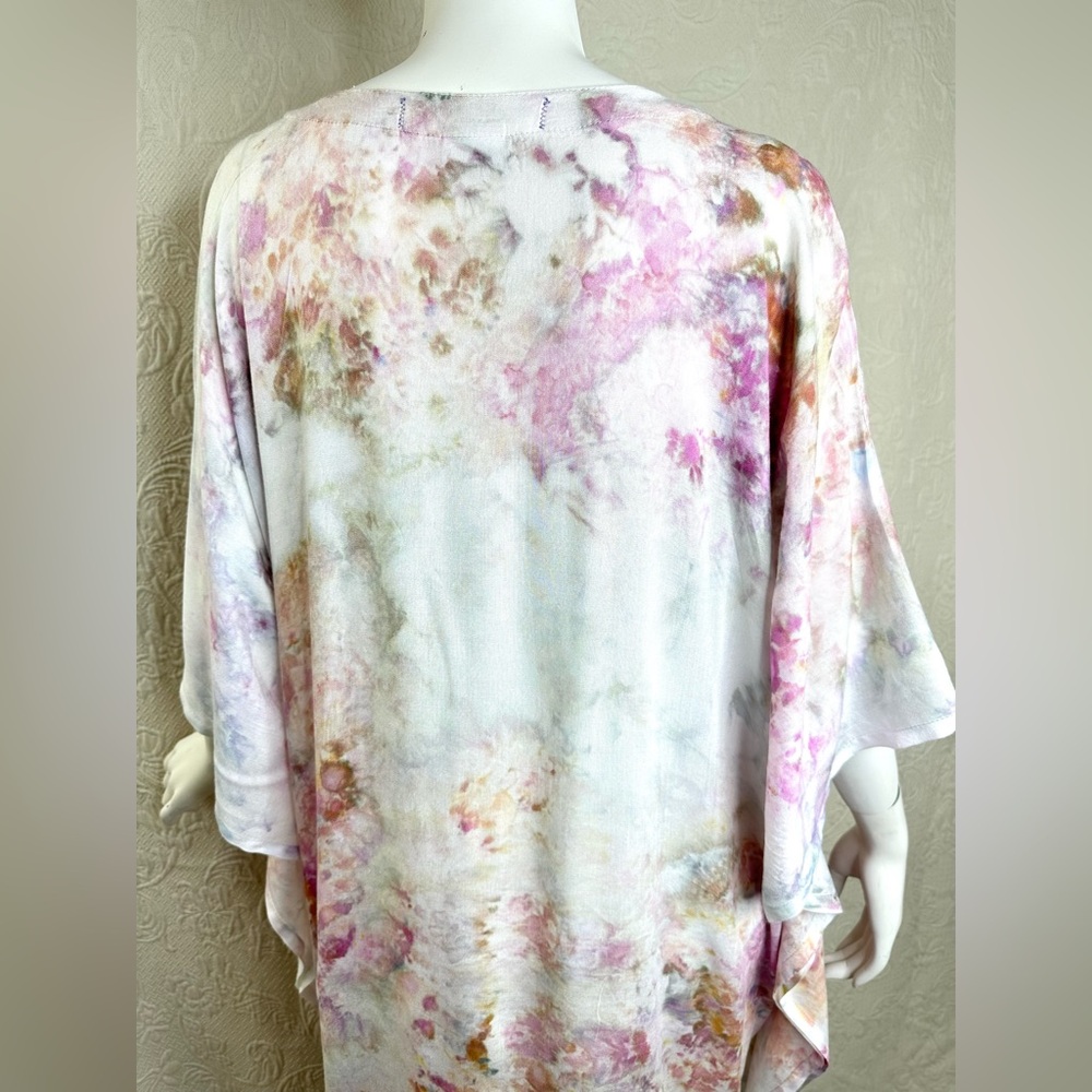 Lily Bloom Ice Dyed Caftan Pink Peach Blue Yellow View 6